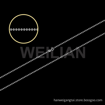1mm Silver Round Ball Bead Chain